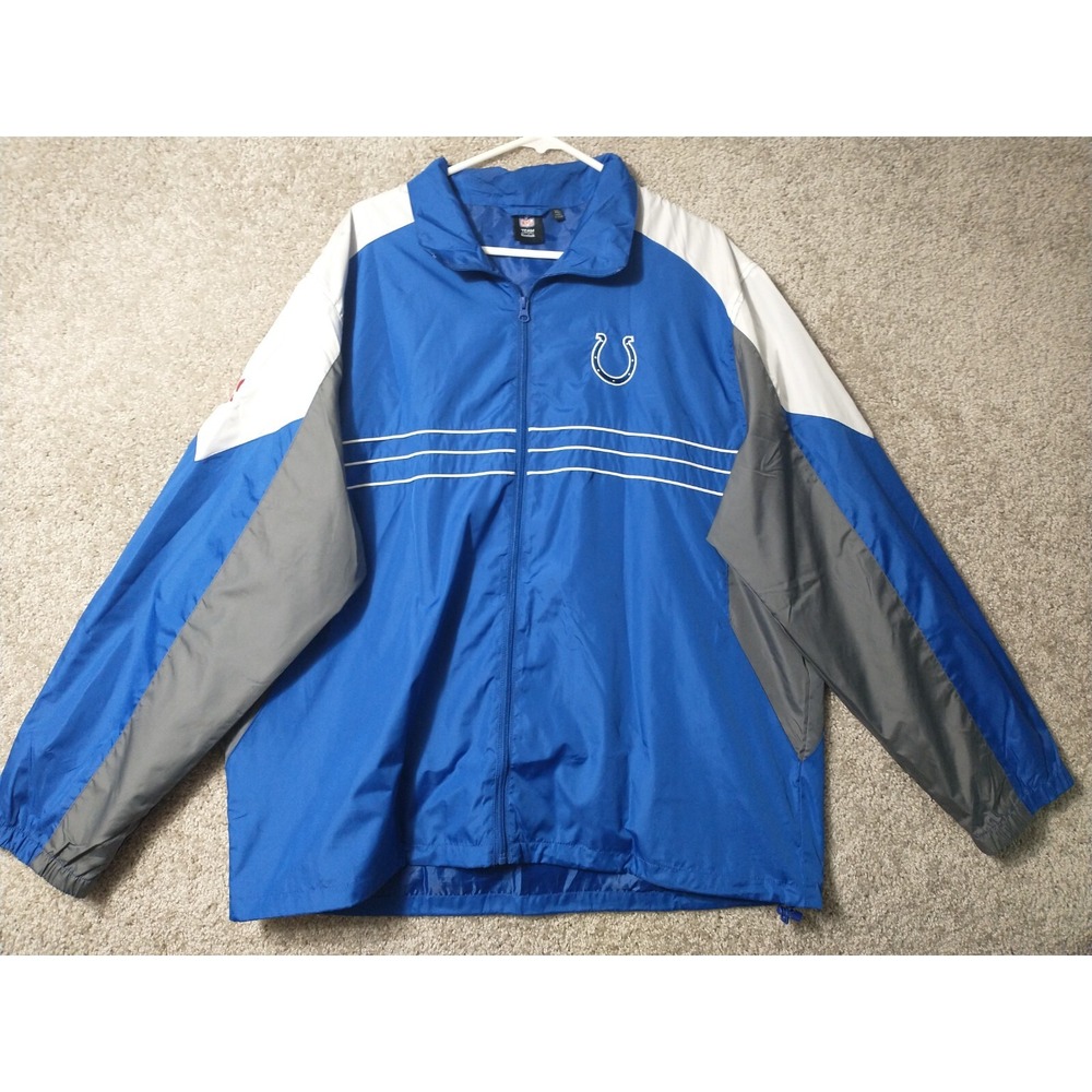 Indianapolis Colts Jacket Mens Extra Large Blue NFL Team Apparel (SI) Full Zip